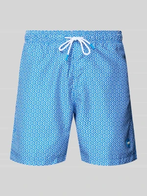 Spodenki kąpielowe o kroju regular fit z naszywką z logo model ‘Mike’ Shiwi