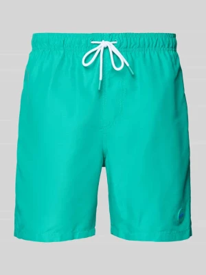 Spodenki kąpielowe o kroju regular fit z naszywką z logo model ‘Mike’ Shiwi