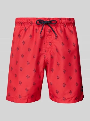 Spodenki kąpielowe o kroju regular fit z naszywką z logo model ‘Mike’ Shiwi