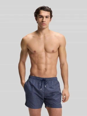 spodenki kąpielowe o kroju regular fit z naszywką z logo model 'VIBE' Boss