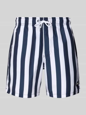 Spodenki kąpielowe o kroju regular fit z naszywką z logo Shiwi