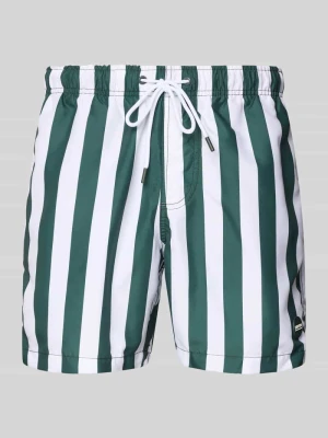 Spodenki kąpielowe o kroju regular fit z naszywką z logo Shiwi