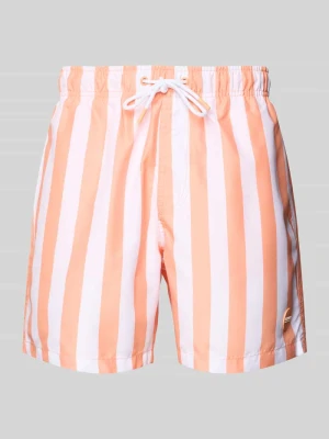 Spodenki kąpielowe o kroju regular fit z naszywką z logo Shiwi