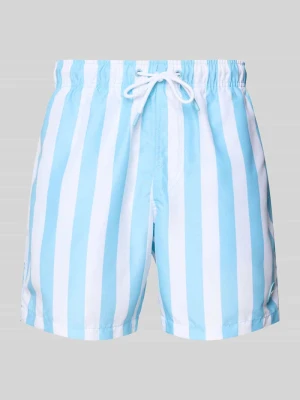 Spodenki kąpielowe o kroju regular fit z naszywką z logo Shiwi