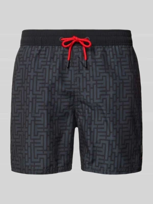 Spodenki kąpielowe o kroju regular fit z tunelem model 'Nelson' Fire + Ice