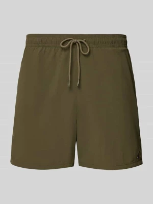 Spodenki kąpielowe o kroju regular fit z wyhaftowanym logo Tommy Hilfiger