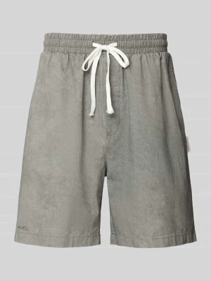 Spodenki kąpielowe o kroju relaxed fit z detalem z logo ANOTHER COTTON LAB