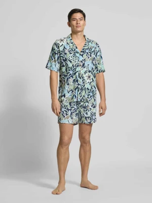 Spodenki kąpielowe o kroju relaxed fit z nadrukiem z logo model ‘CALALA’ HUGO