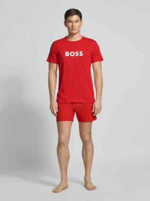 Spodenki kąpielowe o kroju relaxed fit z nadrukiem z logo model ‘Iconic’ Boss