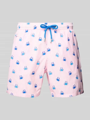 Spodenki kąpielowe o kroju relaxed fit z wpuszczanymi kieszeniami model ‘COMFORT LIGHT’ MC2 Saint Barth