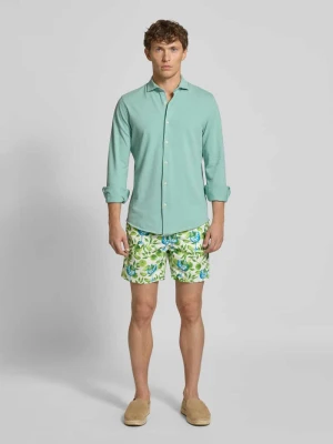Spodenki kąpielowe o kroju relaxed fit z wpuszczanymi kieszeniami model ‘GUSTAVIA’ MC2 Saint Barth