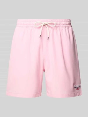 Spodenki kąpielowe o kroju relaxed fit z wyhaftowanym logo model ‘TRAVLER’ Polo Sport