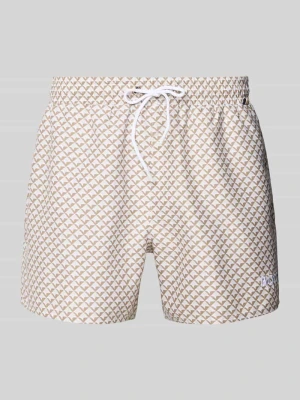 Spodenki kąpielowe o kroju relaxed fit ze wzorem na całej powierzchni model 'CATFISH' Boss