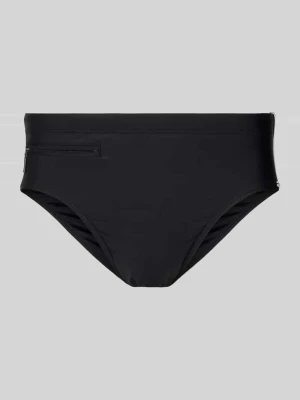 Spodenki kąpielowe o kroju slim fit z kieszenią zapinaną na zamek błyskawiczny Schiesser