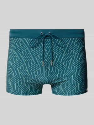 spodenki kąpielowe o kroju slim fit z tunelem Schiesser