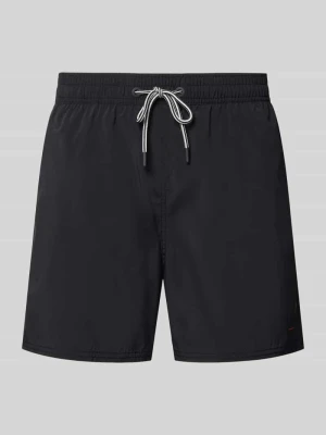 Spodenki kąpielowe o kroju straight fit z tunelem Fire + Ice