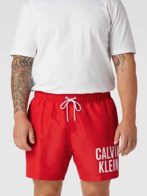 Spodenki kąpielowe PLUS SIZE z nadrukiem z logo Calvin Klein Underwear Plus