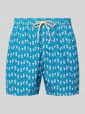 Spodenki kąpielowe we wzór na całej powierzchni model 'LIGHTING MICRO FANTASY' MC2 Saint Barth