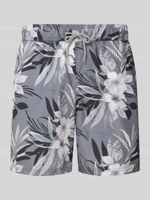 Spodenki kąpielowe we wzór na całej powierzchni model 'REINOLD' Blend