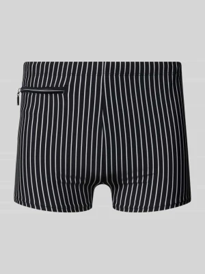 Spodenki kąpielowe we wzór na całej powierzchni z kieszenią zapinaną na zamek błyskawiczny Schiesser