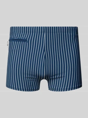 Spodenki kąpielowe we wzór na całej powierzchni z kieszenią zapinaną na zamek błyskawiczny Schiesser