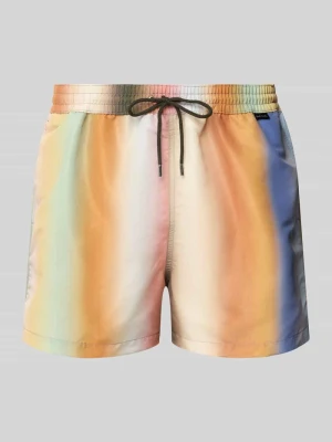 Spodenki kąpielowe z bocznymi, wpuszczanymi kieszeniami i detalem z logo Paul Smith