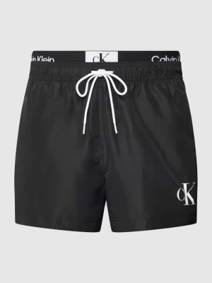Spodenki kąpielowe z detalami z logo Calvin Klein Underwear