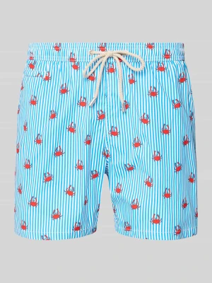 Spodenki kąpielowe z elastycznym pasem i trokiem MC2 Saint Barth