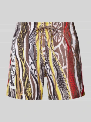 Spodenki kąpielowe z elastycznym pasem i tunelem carlo colucci