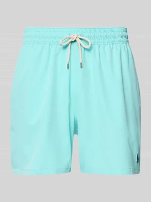 Spodenki kąpielowe z elastycznym pasem i wyhaftowanym logo Polo Ralph Lauren Underwear