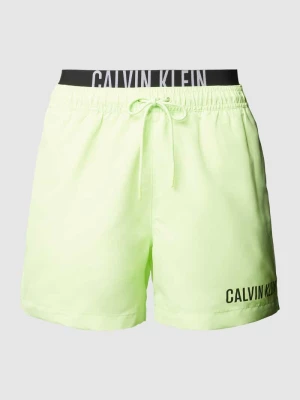 Spodenki kąpielowe z elastycznym pasem z logo Calvin Klein Underwear