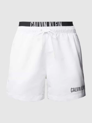 Spodenki kąpielowe z elastycznym pasem z logo Calvin Klein Underwear