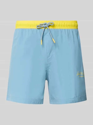 Spodenki kąpielowe z kieszenią z tyłu model 'MAUI' Jack&Jones Niebieski