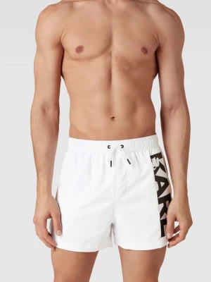 Spodenki kąpielowe z nadrukiem z logo Karl Lagerfeld Beachwear