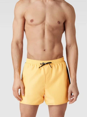 Spodenki kąpielowe z nadrukiem z logo Karl Lagerfeld Beachwear