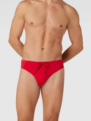 Spodenki kąpielowe z nadrukiem z logo Karl Lagerfeld Beachwear