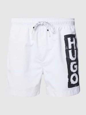 Spodenki kąpielowe z nadrukiem z logo model ‘TAG’ HUGO