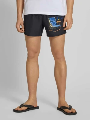 spodenki kąpielowe z nadrukiem z motywem Hugo Blue