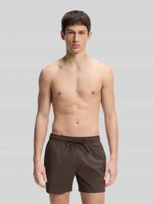 Spodenki kąpielowe z naszywką z logo model 'DOMINICA' HUGO