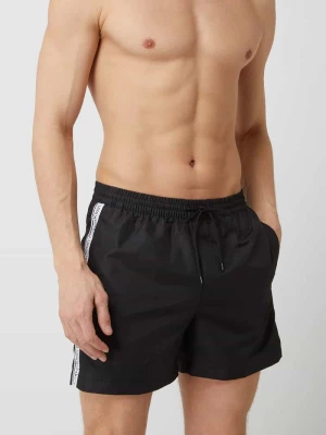 Spodenki kąpielowe z paskami z logo Calvin Klein Underwear