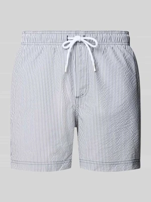 Spodenki kąpielowe z seersucker z elastycznym pasem model 'MAUI OCEAN' jack & jones