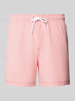 Spodenki kąpielowe z seersucker z elastycznym pasem model 'MAUI OCEAN' jack & jones