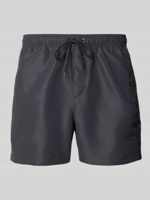 Spodenki kąpielowe z wyhaftowanym logo Calvin Klein Underwear
