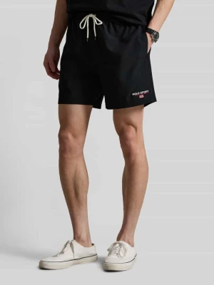 Szorty kąpielowe z przeszyciem z logo Polo Ralph Lauren