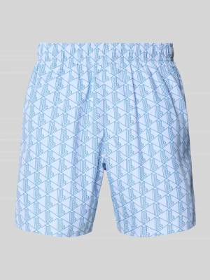 spodenki kąpielowe z wzór z logo Lacoste
