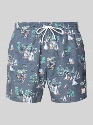 Spodenki kąpielowe ze wzorem na całej powierzchni model ‘PIRANHA’ Boss