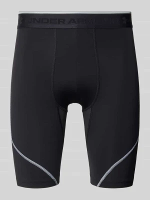 Spodenki kolarki z elastycznym pasem i detale z logo Under Armour Czarny