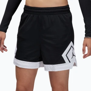 Spodenki koszykarskie damskie  Jordan Sport Diamond 4" black/white/white/black
