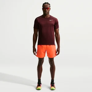 Spodenki męskie do biegania z wszytą bielizną Nike Miler Dri-FIT 18 cm - Pomarańczowy