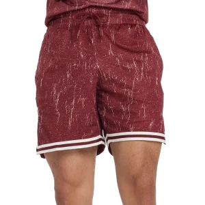 Spodenki męskie New Balance MS53610MHB - bordowe